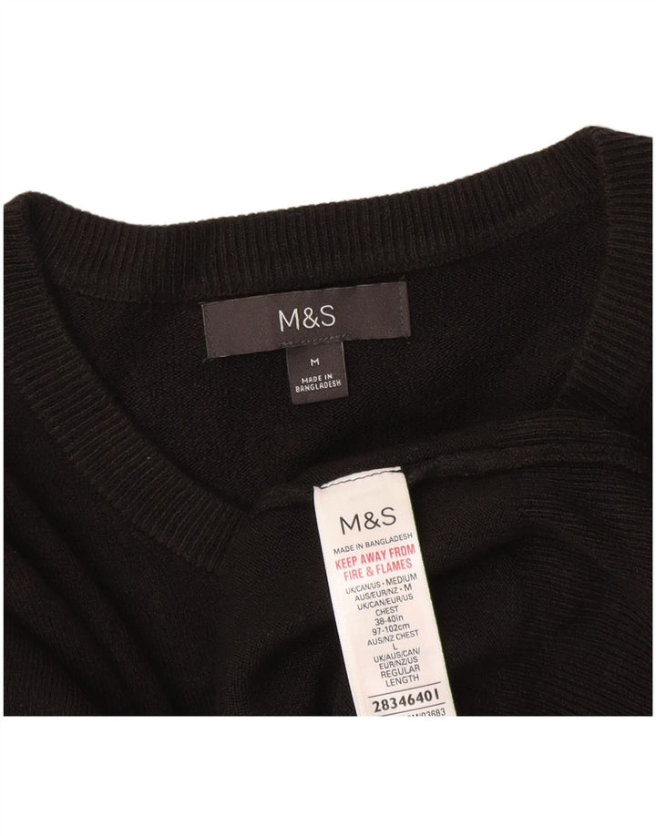 Marks & Spencer Mens Crew Neck Jumper Sweater UK 38/40 Medium Grey Acrylic