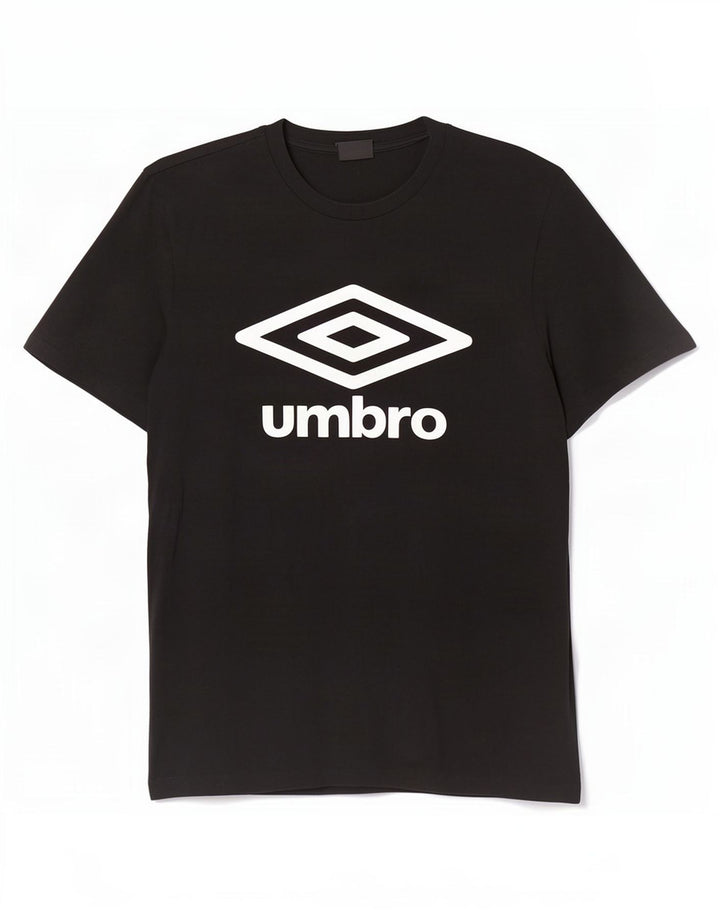 Umbro Herre Grafisk T-Shirt Top Stor Sort Bomuld