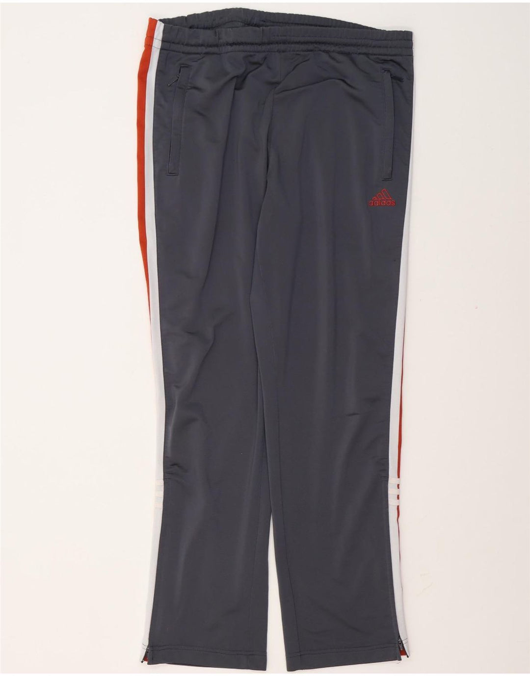 Adidas Mens Tracksuit Trousers UK 38/40 Medium  Grey Colourblock Polyester