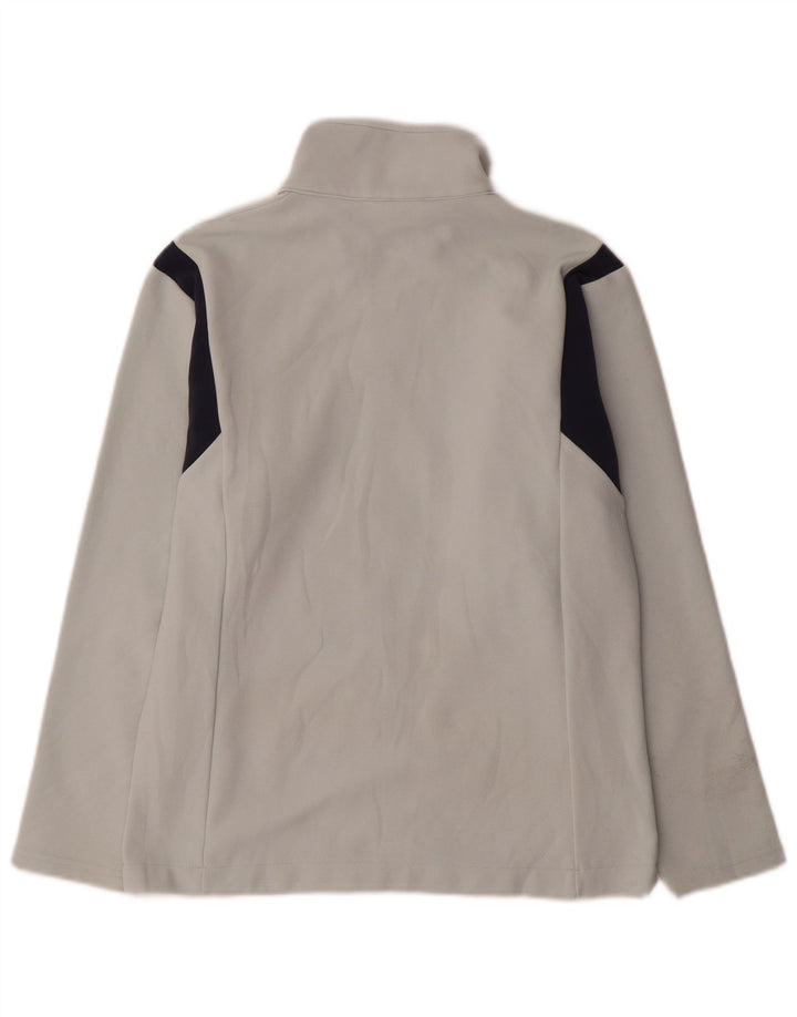 ASICS Womens Tracksuit Top Jacket UK 14 Medium White Colourblock Polyester