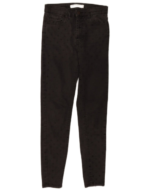 Zara Damen Skinny Jeans EU 34 2XS W24 L26 Schwarz gepunktet