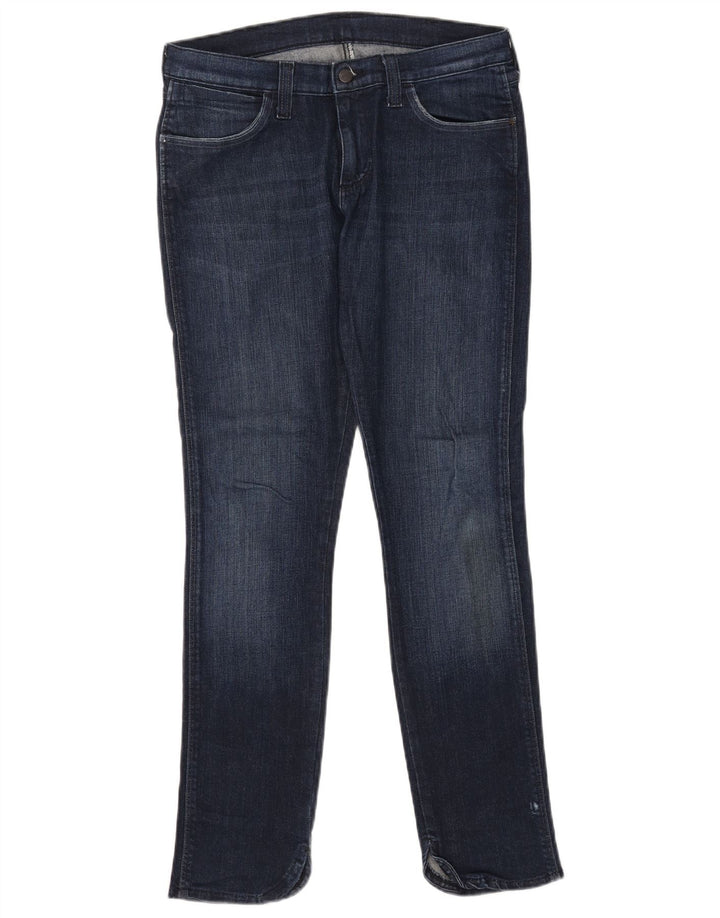Wrangler Womens Stokes Slim Jeans W30 L32 Navy Blue Cotton