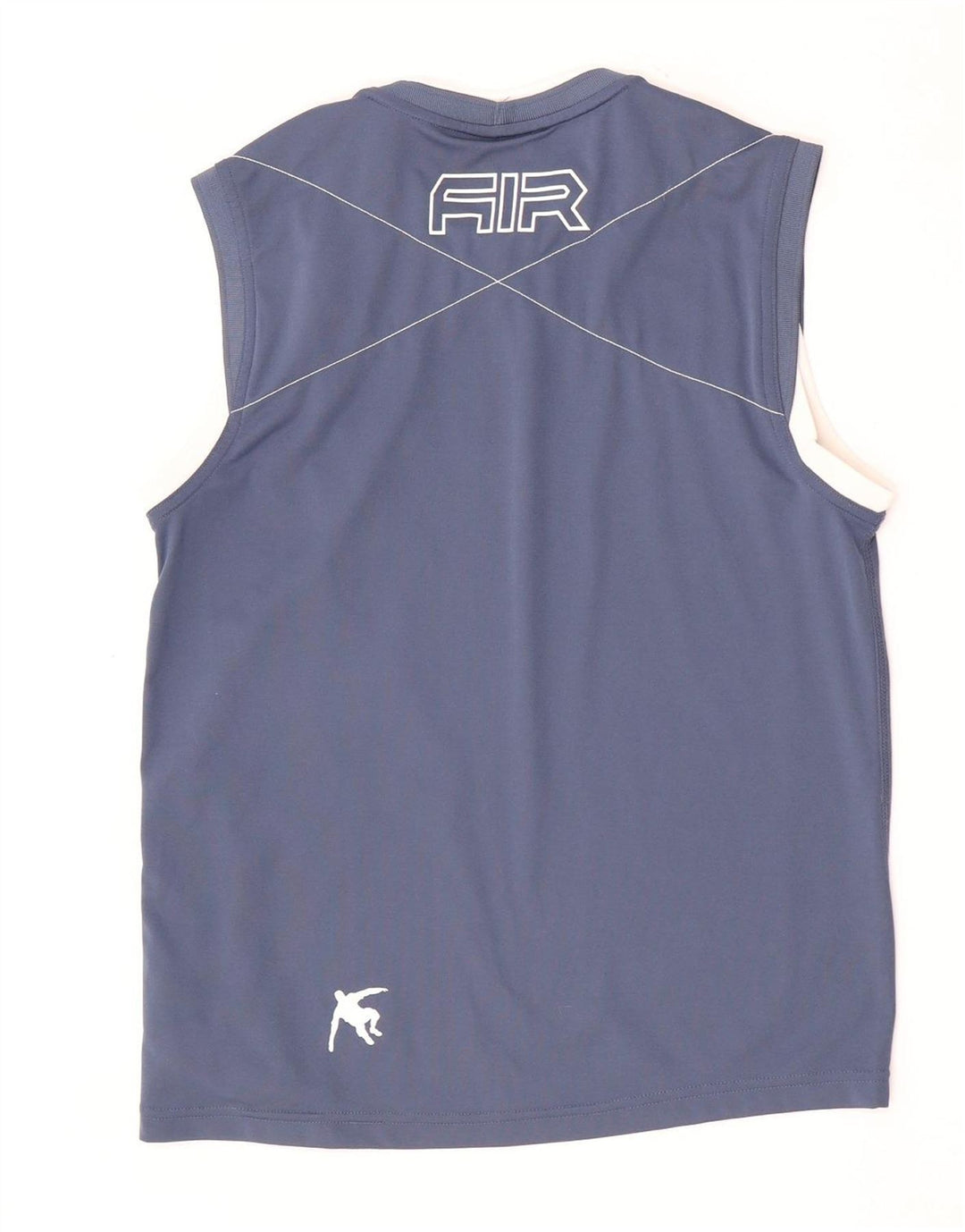 Nike Mens Graphic Vest Top UK 36/38 Small Blue Geometric Polyester