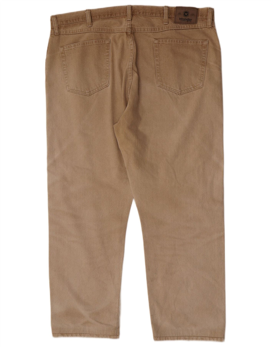 Wrangler Mens Straight Jeans W42 L30 Beige Cotton