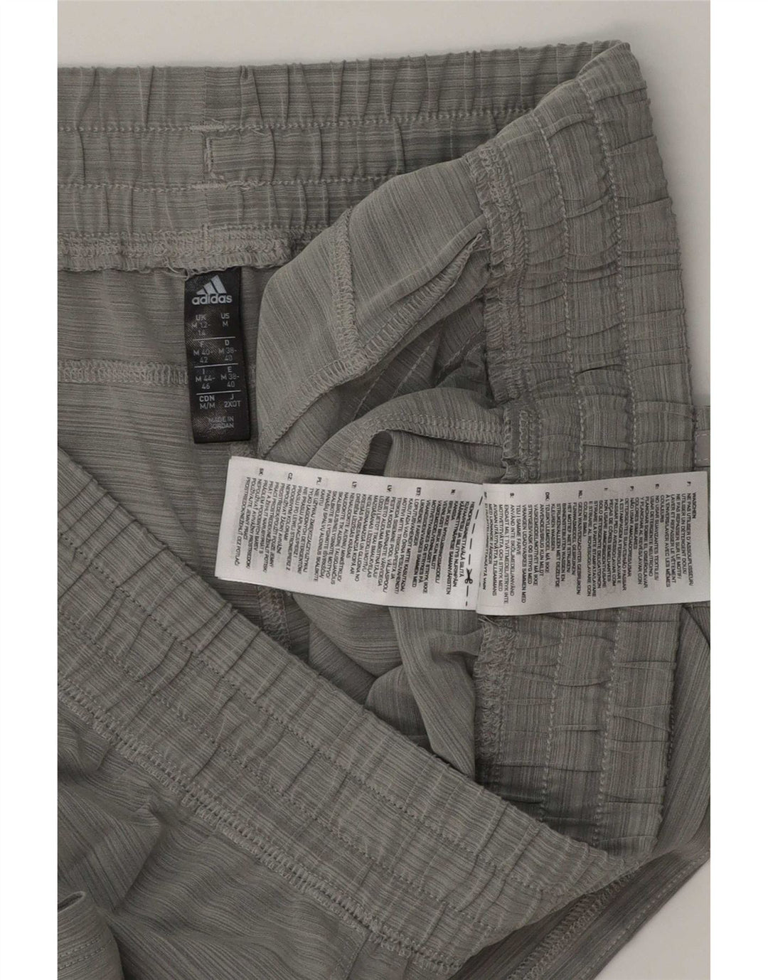 Pantaloncini sportivi Adidas da donna UK 12/14 Poliestere gessato grigio medio