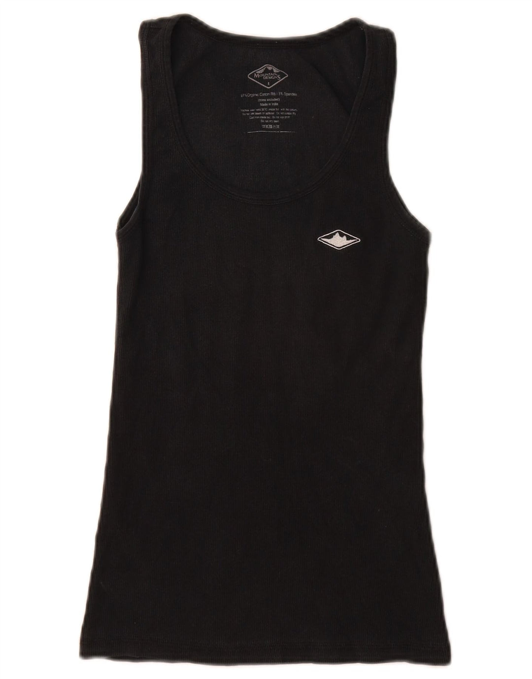 Mountain Designs Womens Vest Top UK 8 Small Black Cotton