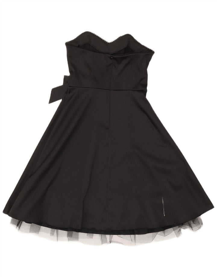 Bay Womens Strapless Dress UK 10 Small Black Polyester