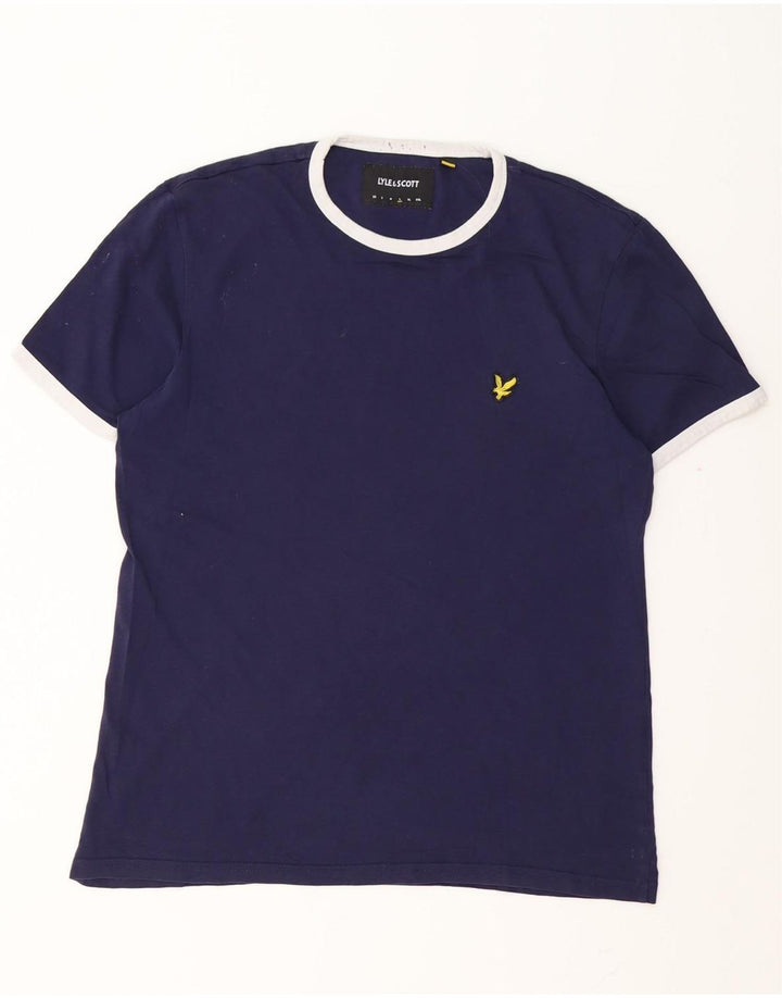 Lyle & Scott Herre T-shirt Top Stor marineblå bomuld