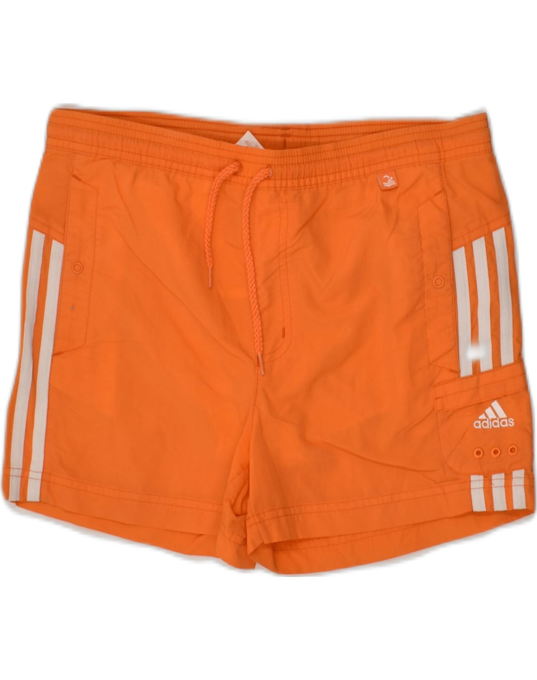 ADIDAS Boys Sport Shorts 7-8 Years Orange Polyester | Vintage Adidas | Thrift | Second-Hand Adidas | Used Clothing | Messina Hembry 