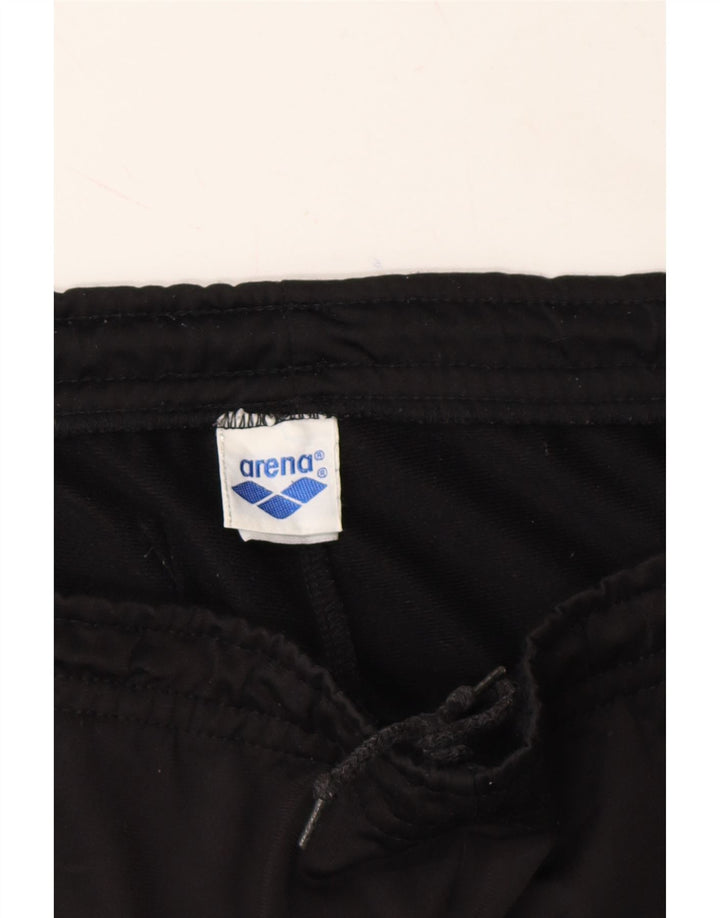 ARENA Mens Graphic Tracksuit Trousers Large Black Polyester Vintage Arena and Second-Hand Arena from Messina Hembry 