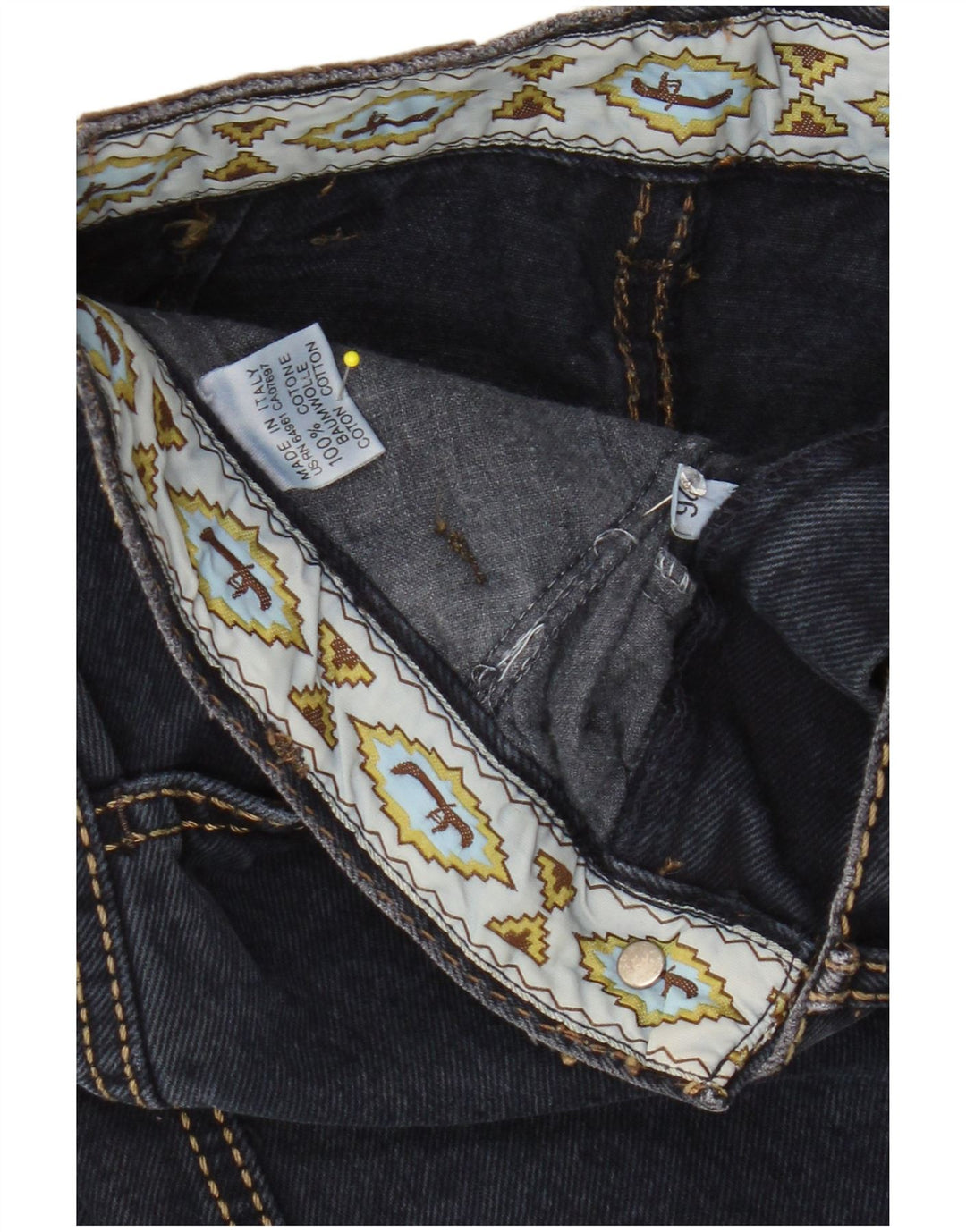 SISLEY Womens Denim Skirt W26 Small Navy Blue Cotton