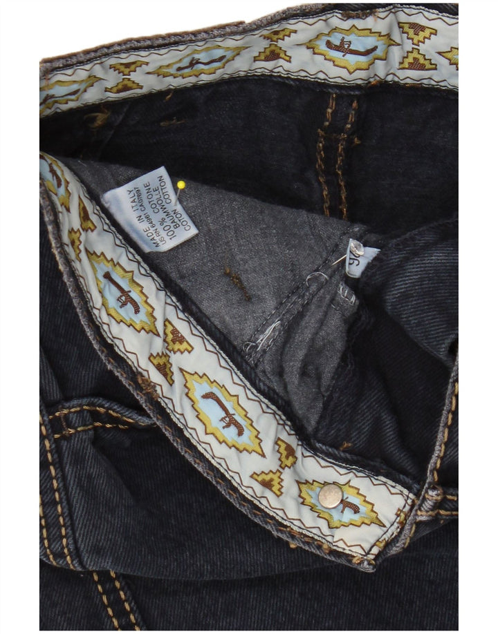 SISLEY Womens Denim Skirt W26 Small Navy Blue Cotton