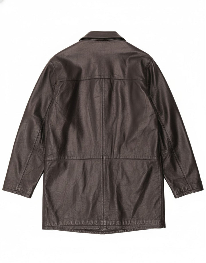 Martin's Abrigo de cuero para hombre IT 48 Cuero negro mediano