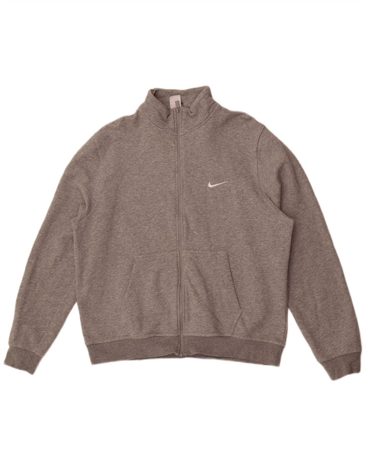 Nike Herren-Trainingsanzug-Top-Jacke XL aus grauer Baumwolle