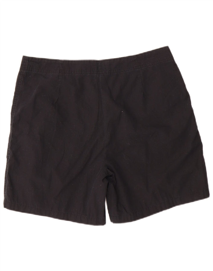 Marks & Spencer Womens Casual Shorts UK 12 Medium W30 Black Cotton