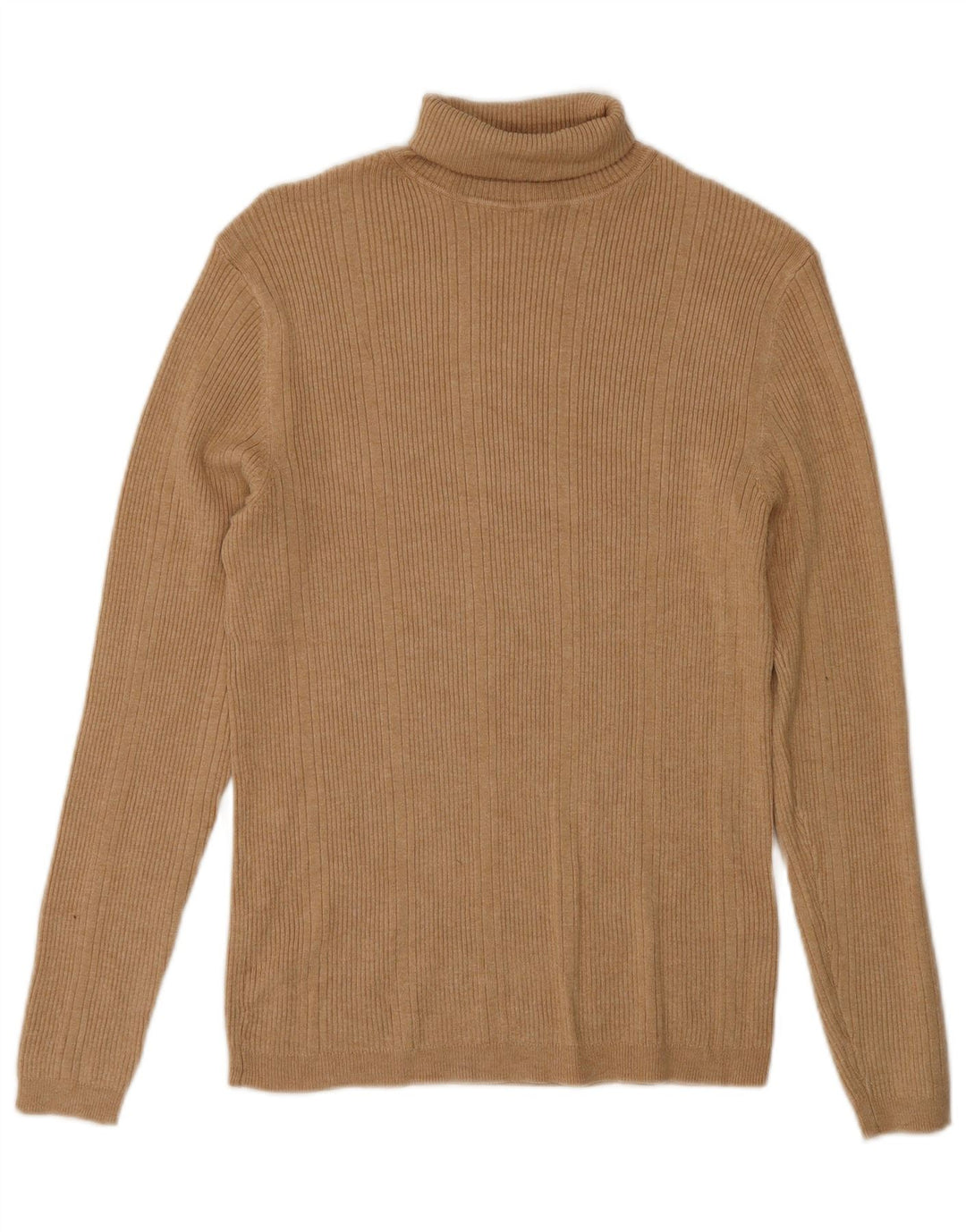 Marks & Spencer Rollkragenpullover für Damen, Gr. 10, Größe S, Beige, Viskose