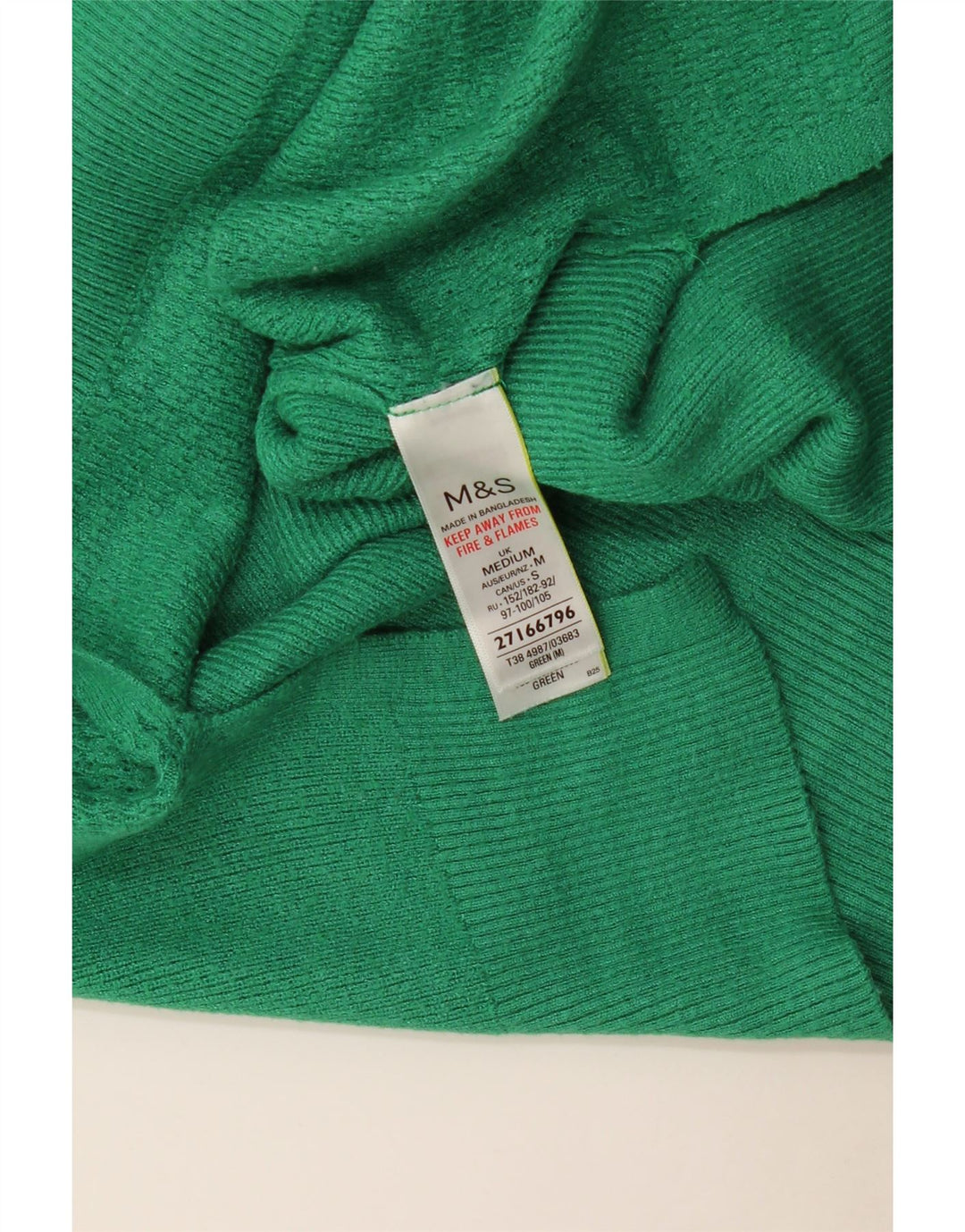 Marks & Spencer Womens V-Neck Jumper Sweater UK 14 Medium Green Viscose