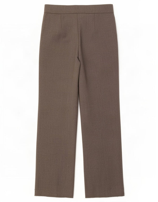 Zara Γυναικείο ίσιο casual παντελόνι XS W24 L32 Γκρι μαλλί