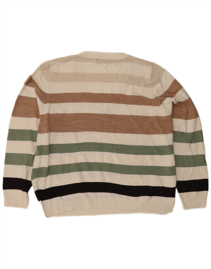 Marks & Spencer Womens V-Neck Jumper Sweater UK 16 Large Multicoloured