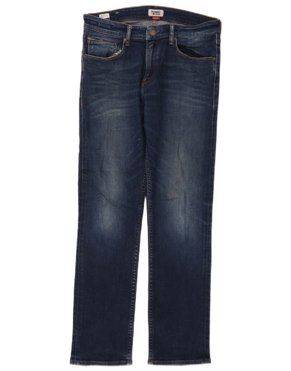 Jeans dritti da uomo Tommy Hilfiger W34 L32 cotone blu