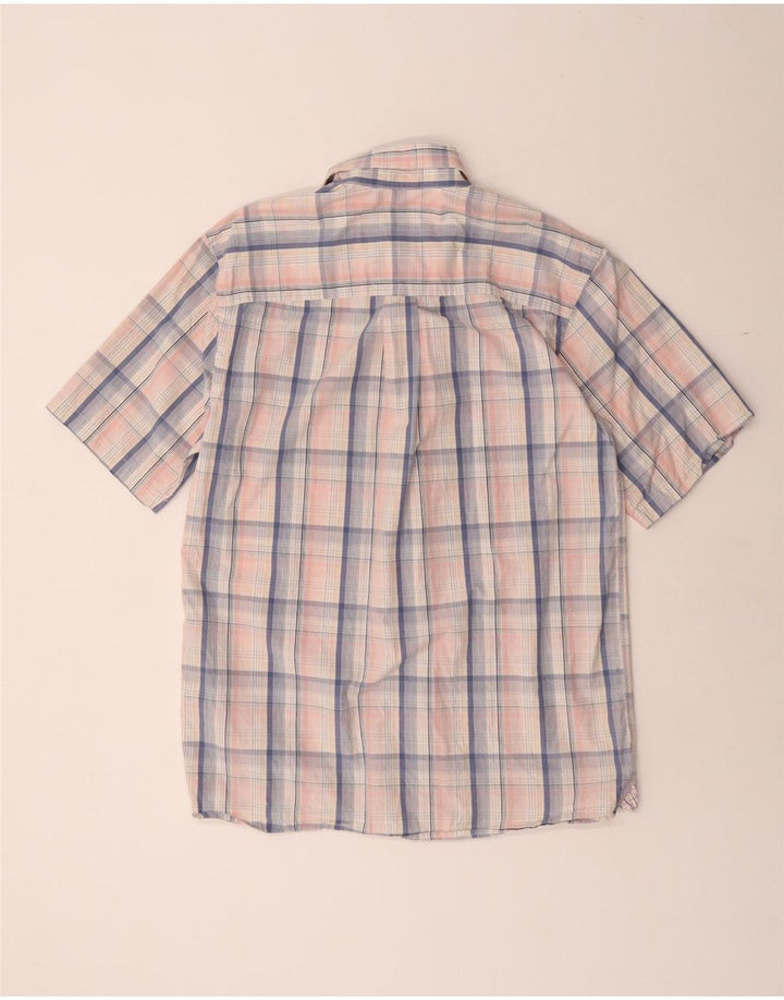 IZOD Chemise à Manches Courtes Homme Petit Carreau Rose Coton