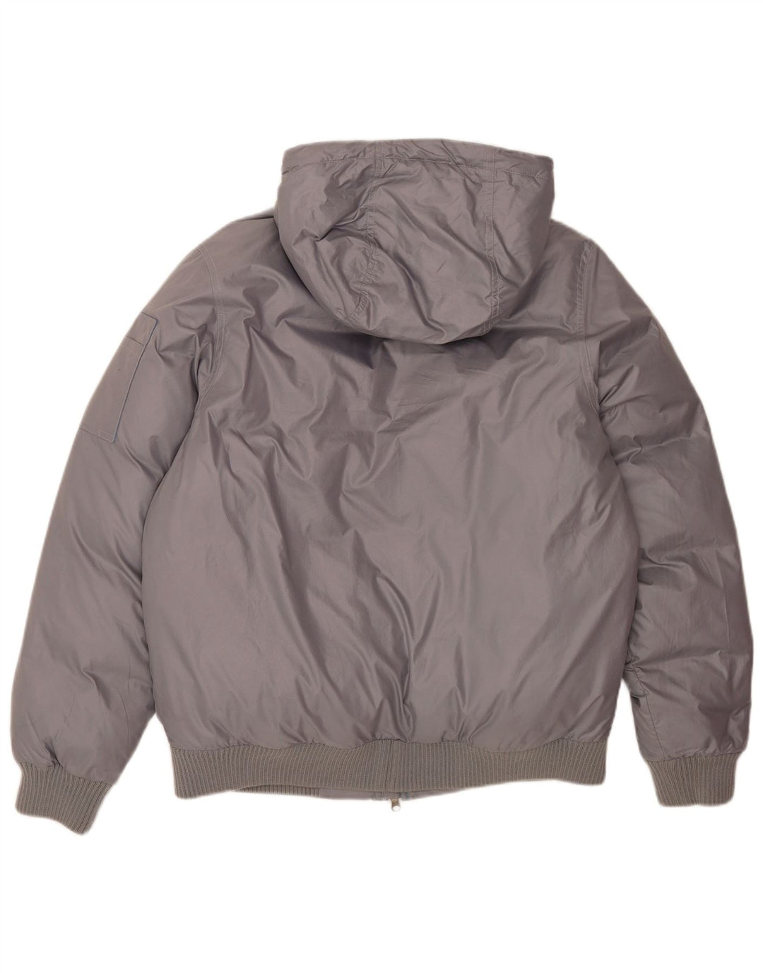 Nike Mens Hooded Padded Jacket UK 38 Medium Grey Polyester