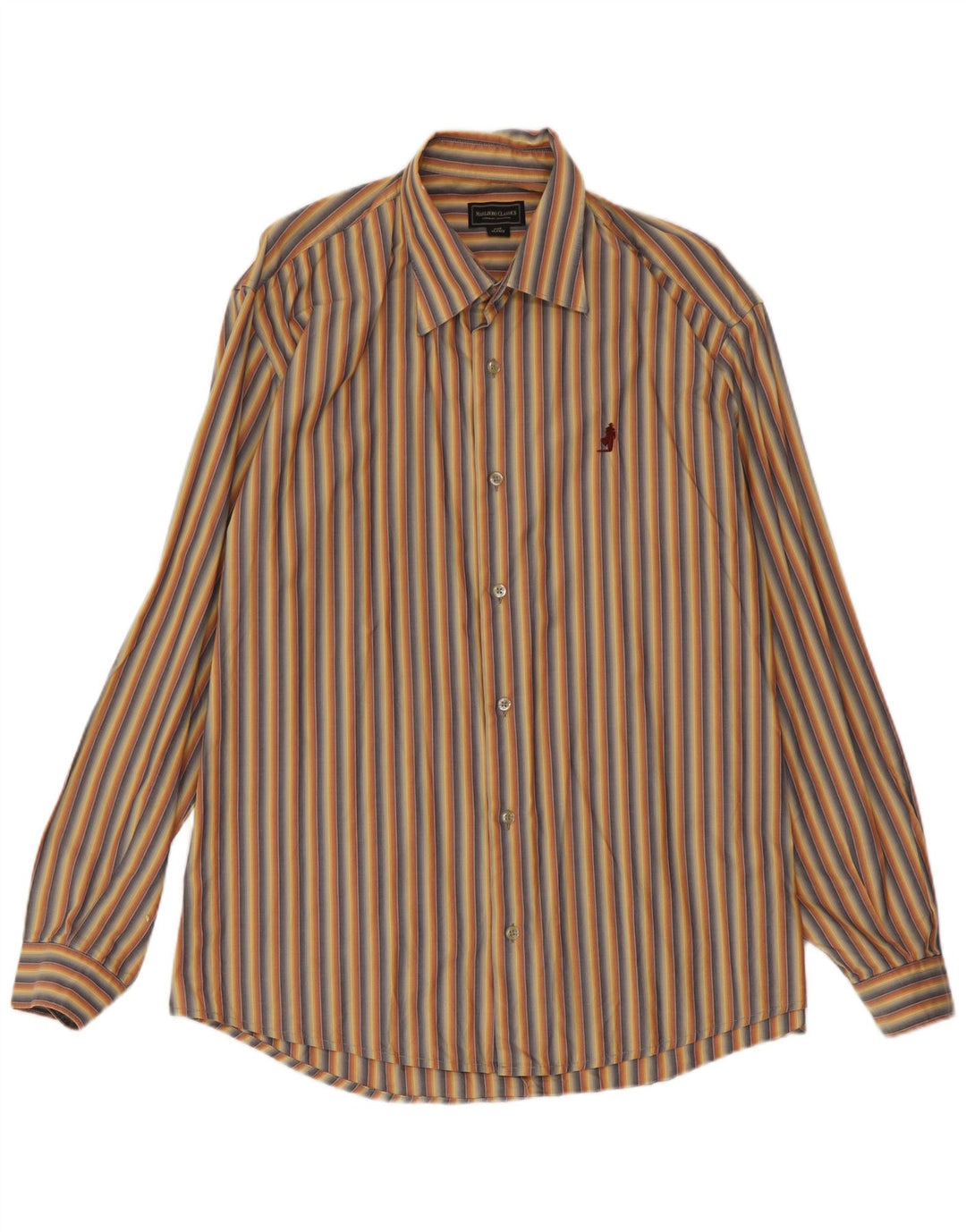 Marlboro Classics Mens Shirt XL Multicoloured Striped Cotton