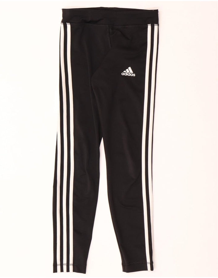 ADIDAS Girls Climalite Leggings 11-12 Years  Black Polyester