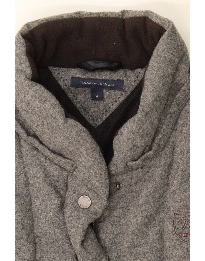 Tommy Hilfiger Gilet rembourré pour femme UK 14 Laine gris moyen
