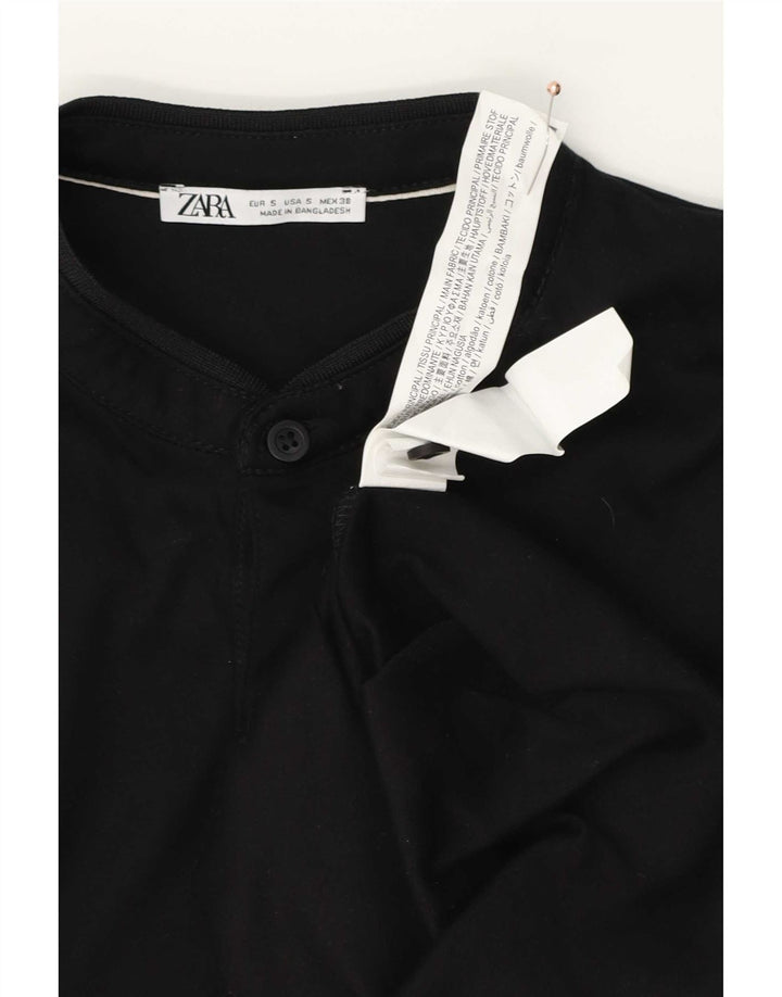 Polo Zara da uomo piccola in cotone nero