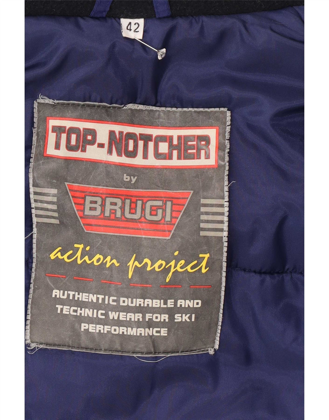 Brugi Womens Oversized Ski Jacket EU 42 Large Blue Colourblock Sports