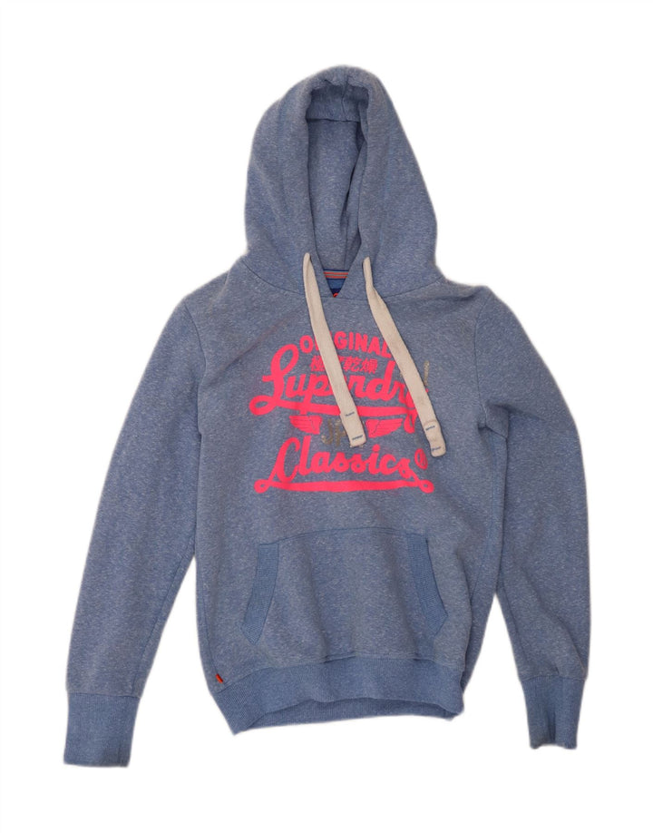 Superdry Γυναικείο Γραφικό Φούτερ UK 12 Medium Blue Polyester