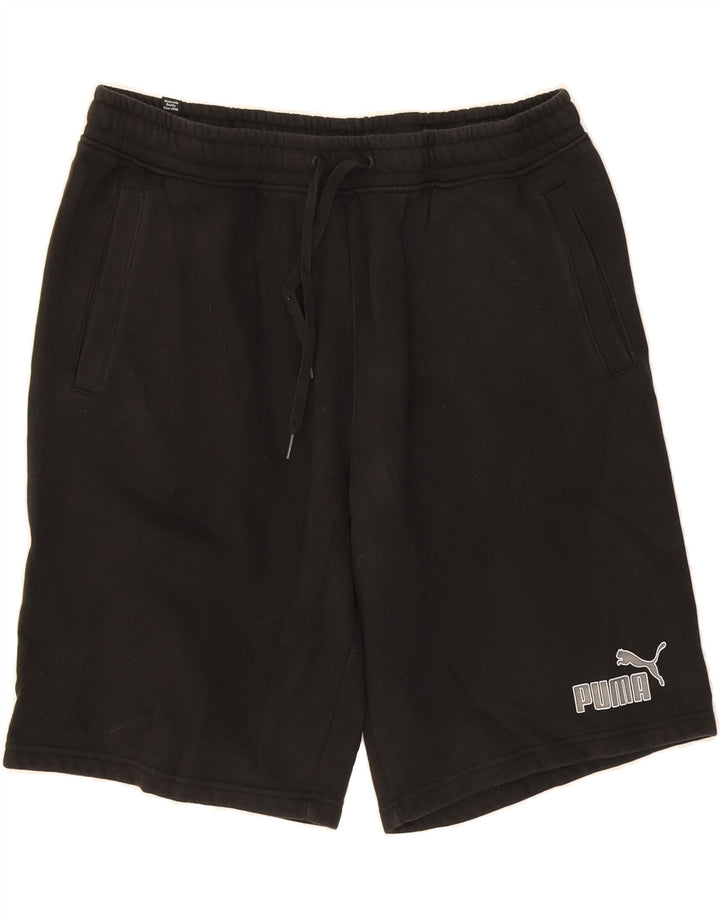 PUMA Mens Sport Shorts Large Black Cotton Vintage Puma and Second-Hand Puma from Messina Hembry 