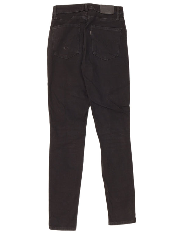 Levi's Womens 721 High Rise Skinny Jeans W26 L30 Black Cotton