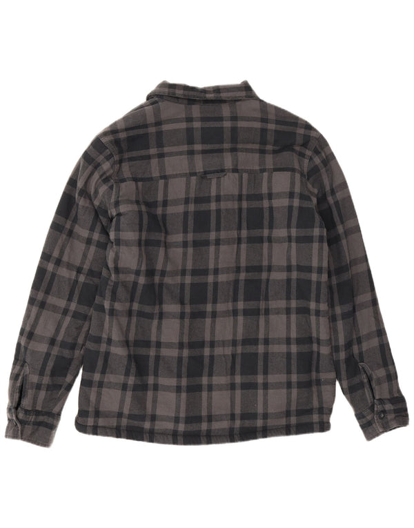 Camisa de franela de leñador para hombre de Mountain Warehouse Algodón a cuadros grises grandes