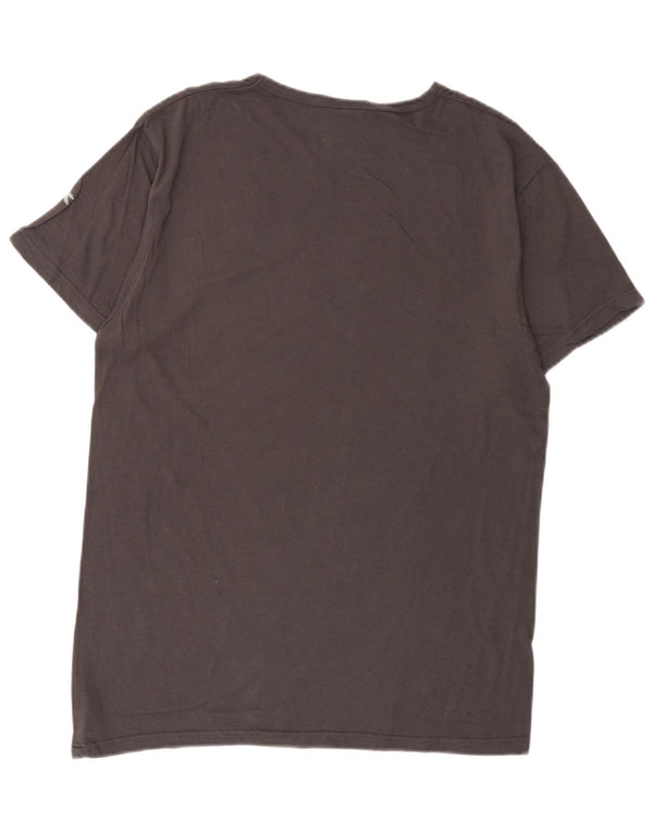 Diadora T-Shirt Femme Top UK 16 Large Gris Coton
