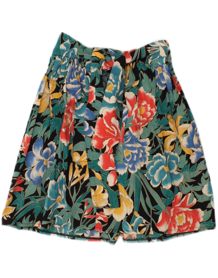 VINTAGE Womens Mini Skirt W22 2XS Multicoloured Floral Vintage Vintage and Second-Hand Vintage from Messina Hembry 