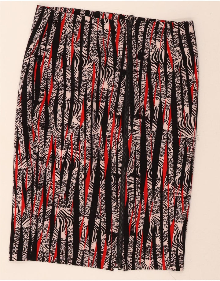 BIMBA Y LOLA Womens Abstract Pattern Pencil Skirt EU 42 Large W34  Black Vintage Bimba Y Lola and Second-Hand Bimba Y Lola from Messina Hembry 