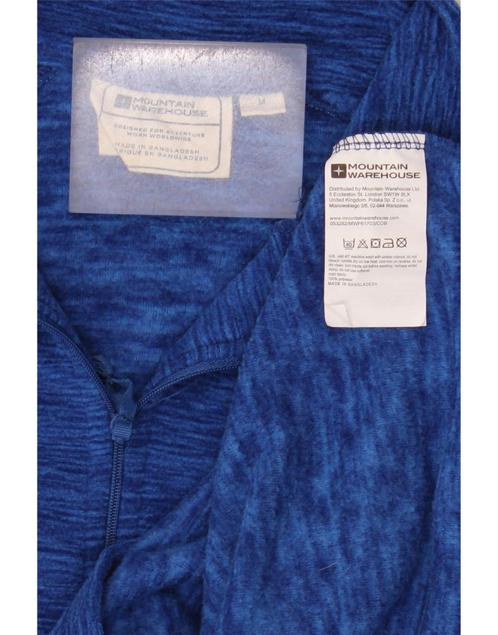 Mountain Warehouse Mens Zip Neck Fleece Jumper Medium Navy Blue Flecked