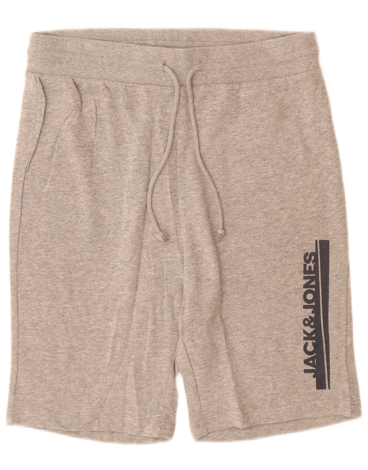 Jack & Jones Mens Graphic Sport Shorts Small  Grey Cotton