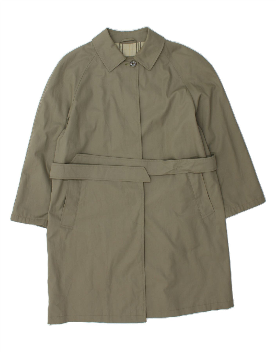 HERNO Womens Overcoat EU 40 Medium Khaki Polyester Vintage Herno and Second-Hand Herno from Messina Hembry 