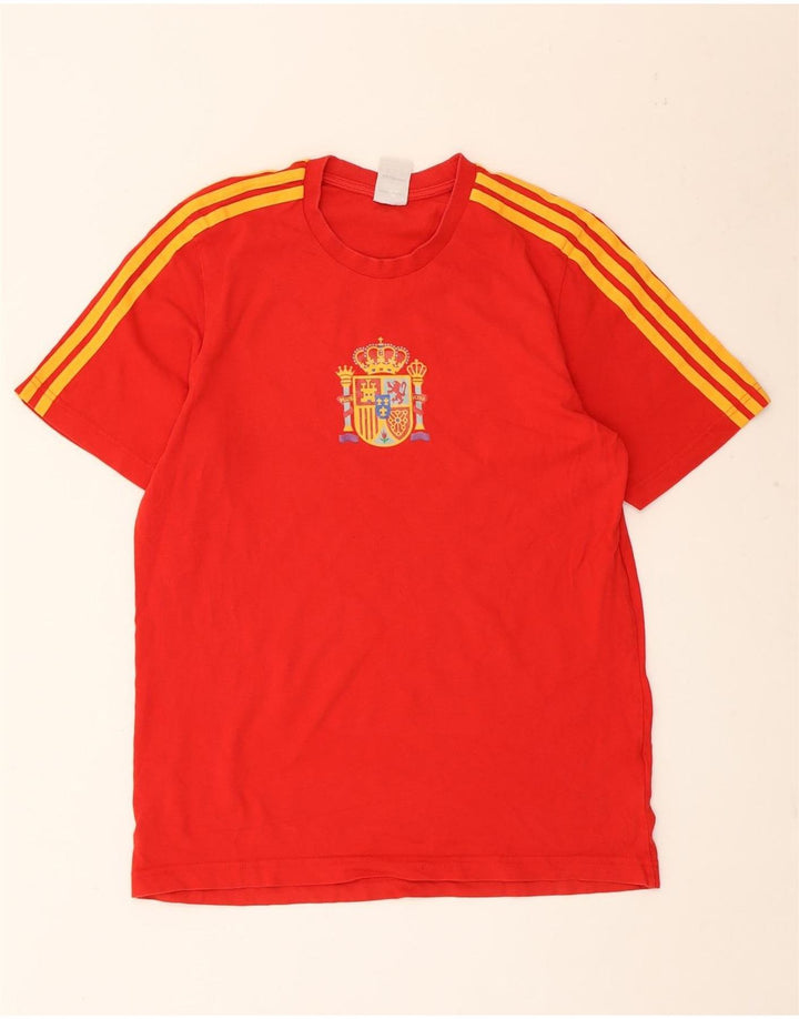 T-shirt da uomo Adidas Top in cotone rosso medio