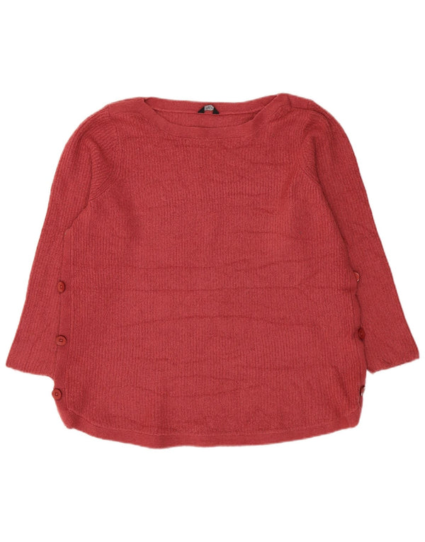 Maglione da donna M&Co con scollo a barca con maniche a 3/4 UK 20 2XL Acrilico rosso