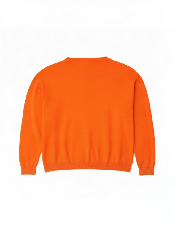 Pulover pentru femei Benetton cu gât de barcă supradimensionat UK 18 XL Portocaliu
