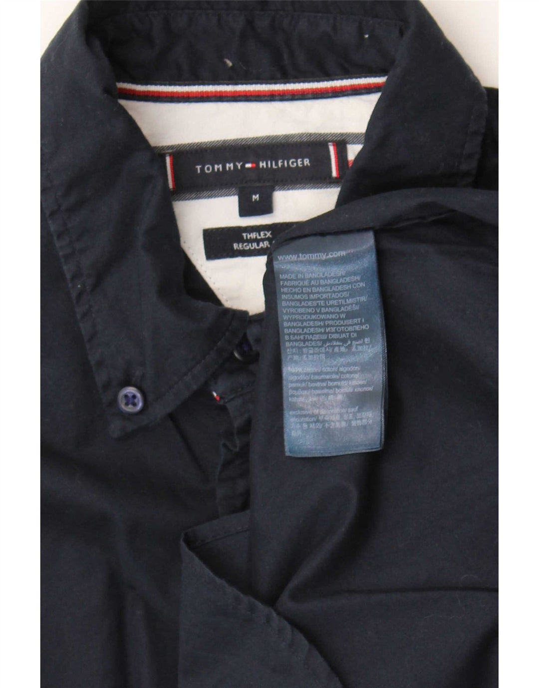 Tommy Hilfiger Herre Regular Fit skjorte Medium Navyblå Bomuld