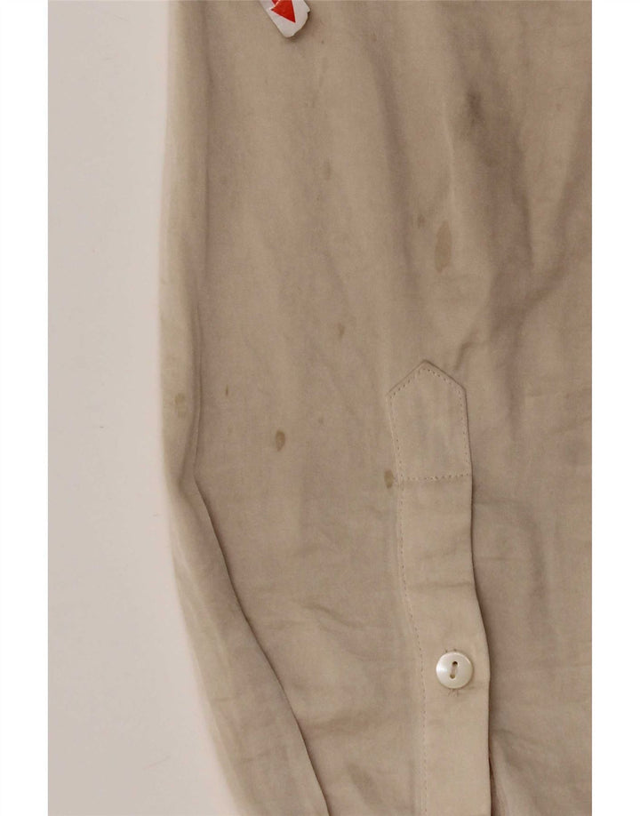 Jigsaw Womens Shirt UK 12 Medium  Beige Polyester