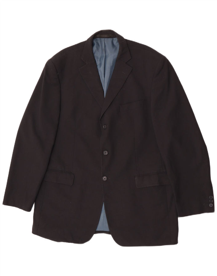 Marks & Spencer Herre 3-knaps blazerjakke UK 44 XL marineblå polyester