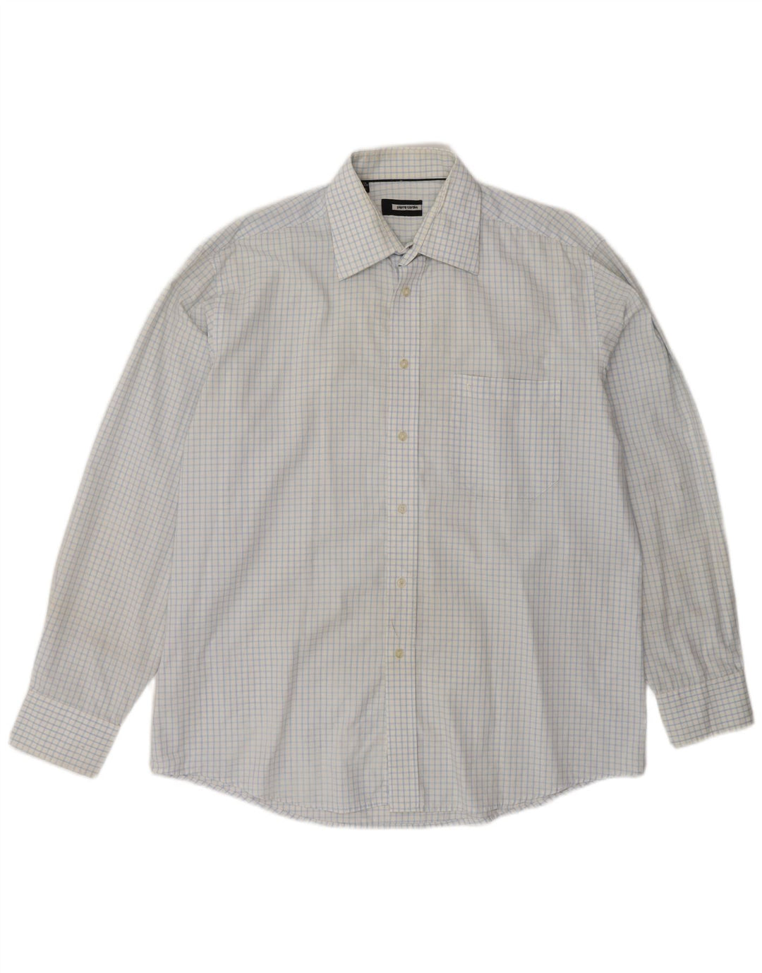 Pierre Cardin Chemise Homme Taille 41 16 Grand Coton à Carreaux Bleu