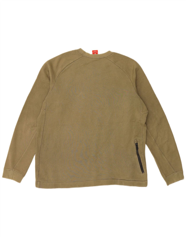 Nike moletom masculino jumper grande algodão cáqui