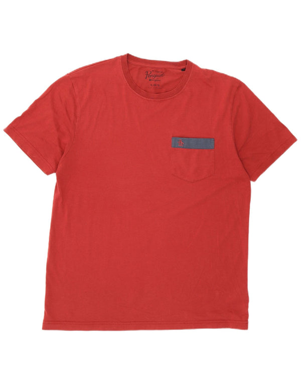 Penguin Camiseta Hombre Top XL Borgoña Algodón